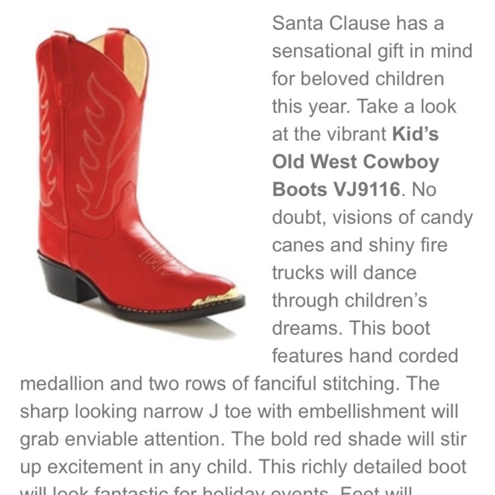 Kids Old West Cowboy Boots